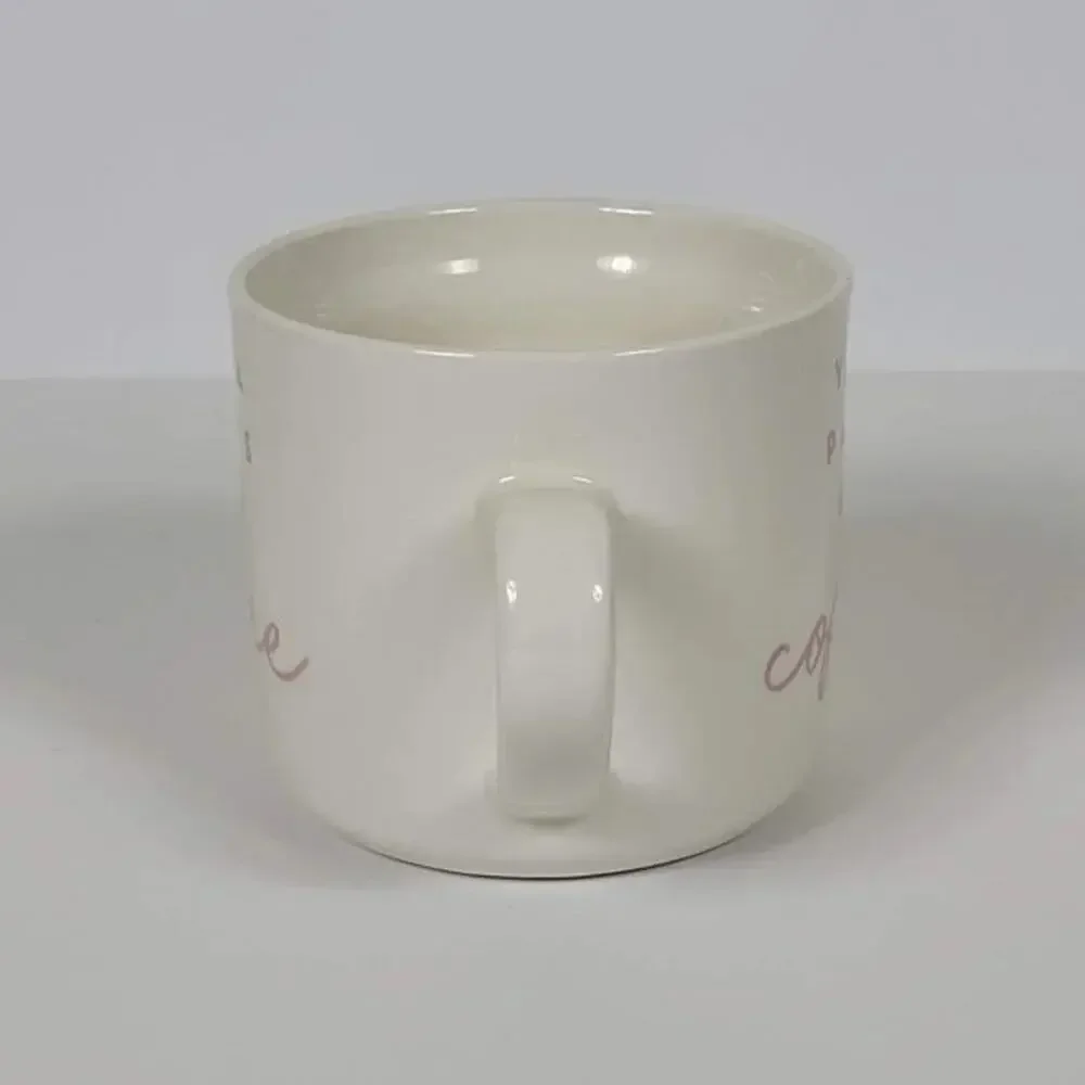Opalhouse Yoga Pants and Coffee Mug White Pink Quote Ceramic Coffee Cup Yoga